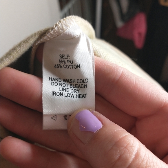 Lulu's Corte Vegan Leather Mini Skirt, beige, size S - Picture 6 of 7